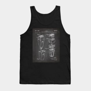 Electric Shaver Patent - Barber Stylist Bathroom Décor Art - Black Chalkboard Tank Top